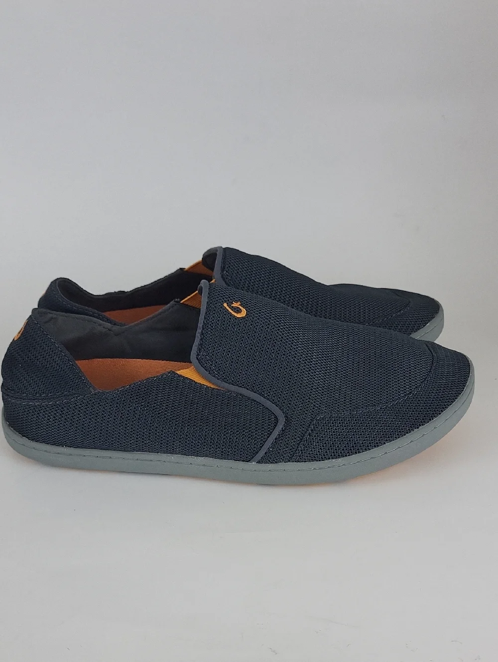 Olukai Nohea Mesh Shoes Men's 10.5 Gray Slip On Moc Boat Loafers Sneakers
